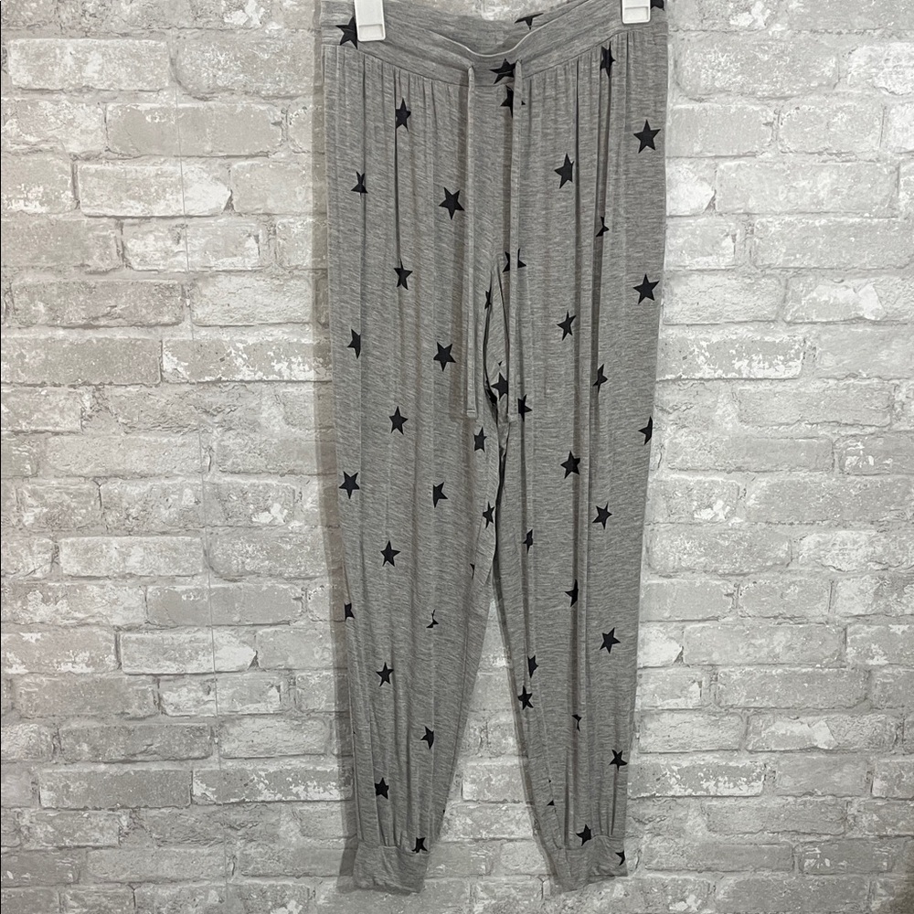 Jenni Gray Lounge jogger Pants with Star Pattern